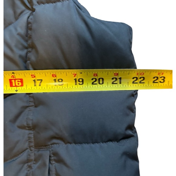 Lands' End Womens Vest Down Puffer Black Full Zip Size Large 14-16 Sleeveless - Picture 6 of 7